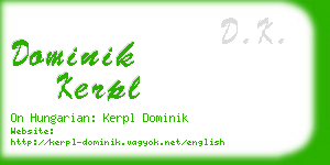 dominik kerpl business card